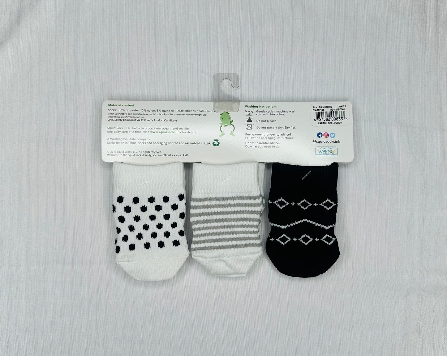 Squid Socks - Polka Dot 3 pack (0-6 months)