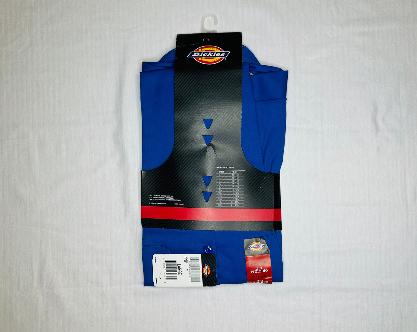 Dickies - Men's Short Sleeve Twill Work Shirt  Royal Blue Size Large